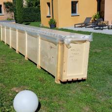Remplacement d&#039;un tablier de volet et fixations sur piscine 14m x 7m