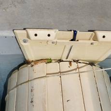 Remplacement d&#039;un tablier de volet et fixations sur piscine 14m x 7m